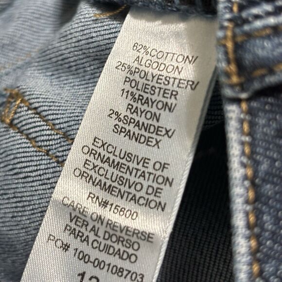 Wit & Wisdom 'Ab Solution" Jeans Women's Sz 12 Blue Skinny Straight Raw Hem - Picture 8 of 8